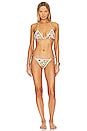 view 1 of 5 Junie Crochet Bikini Set in Ivory & Blue Floral