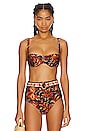 view 1 of 5 Junie Balconette Bra Top in Dark Navy Floral