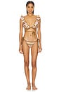 view 1 of 4 Golden Wrap Bikini in Gold Multi Stripe