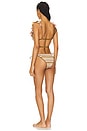 view 3 of 4 Golden Wrap Bikini in Gold Multi Stripe