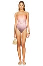 view 1 of 3 Golden Bandeau One Piece in Ombre