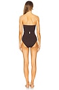 view 4 of 5 Acacia Textured Bandeau One Piece in Chocolate