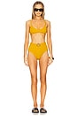 view 1 of 4 Acacia Textured Scoop Bikini in Mustard