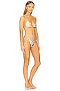 view 2 of 3 Everley Ring Tie Bikini in Yellow Watercolor Floral in Yellow Watercolour Floral