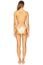 view 3 of 3 Everley Ring Tie Bikini in Yellow Watercolor Floral in Yellow Watercolour Floral