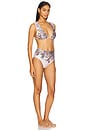 view 2 of 3 Rhiannon Wide Shoulder Bikini Set in Cream Multi Paisley