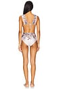 view 3 of 3 Rhiannon Wide Shoulder Bikini Set in Cream Multi Paisley