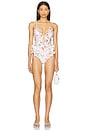 view 1 of 3 Lucky Waterfall Frill One Piece Swimsuit in Cream Bouquet Floral