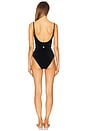 view 3 of 3 Rhiannon Velvet Scoop One Piece Swimsuit in Black