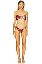 view 1 of 5 Rhiannon Knot Trim Bikini Set in Red Multi Paisley