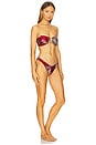 view 3 of 5 Rhiannon Knot Trim Bikini Set in Red Multi Paisley