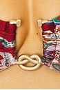 view 5 of 5 Rhiannon Knot Trim Bikini Set in Red Multi Paisley