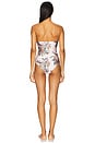 view 4 of 4 Rhiannon Knot Trim One Piece Swimsuit in Cream Multi Paisley