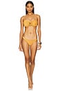 view 1 of 4 Lucky Bandeau Flower Bikini Set in Toffee