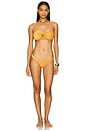 view 2 of 4 Lucky Bandeau Flower Bikini Set in Toffee