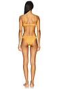 view 4 of 4 Lucky Bandeau Flower Bikini Set in Toffee