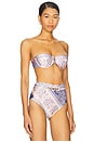 view 3 of 5 TOP BALCONET LUCKY in Blue Bandana
