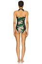 view 3 of 3 Rhiannon Wide Link One Piece Swimsuit in Teal Multi Paisley