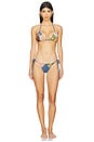 view 1 of 4 Lucky Cotton Mini Triangle Bikini Set in Spliced