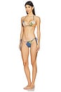 view 3 of 4 Lucky Cotton Mini Triangle Bikini Set in Spliced