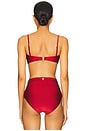 view 4 of 5 Cascadian Flower Bikini Top in Dark Red