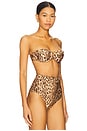view 3 of 5 Cascadian Balconette Top in Tan Leopard