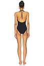 view 4 of 4 Wanderlust Spliced Mesh One Piece Swimsuit in Black