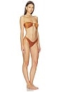 view 2 of 4 Daylight Metallic Trim Bikini Set in Toffee