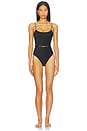 view 1 of 4 Daylight Chain Scoop One Piece Swimsuit in Black