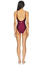 view 3 of 5 Awaken Belted Scoop One Piece Swimsuit in Burgundy