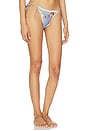 view 2 of 4 Awaken Crochet Edge Tie Bikini Bottom in Chambray Floral