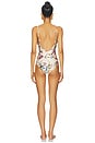 view 3 of 3 Patience Tuck Plunge One Piece Swimsuit in Vanilla Floral