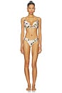 view 1 of 3 Patience Tuck Plunge Bikini Set in Vanilla Floral
