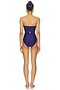 view 3 of 3 Patience Belted Bandeau One Piece Swimsuit in Royal Blue