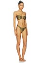 view 2 of 3 Patience Bandeau Trim Bikini Set in Olive