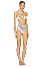 view 2 of 3 Daylight Twist Knit Bikini Set in Cream & Black