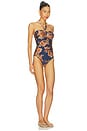 view 2 of 3 Aster Wide Link One Piece in Navy Jacobean