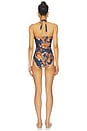 view 3 of 3 Aster Wide Link One Piece in Navy Jacobean