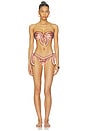 view 1 of 4 Aster Scarf Tie Bikini Set in Pink Paisley Floral