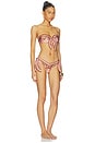 view 3 of 4 Aster Scarf Tie Bikini Set in Pink Paisley Floral