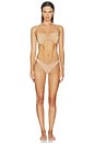 view 1 of 3 Solstice Metallic Trim Bikini in Metallic Champagne
