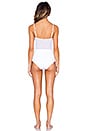 view 3 of 3 Ticking Bonded Tulip One Piece Swimsuit in White