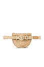 view 2 of 5 Embroidered Raffia Belt Bag in Natural
