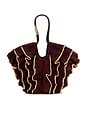 view 1 of 4 Goldentime Medium Ruffle Tote in Chocolate