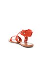 view 3 of 5 Suede Eyelet Flat Sandal in Rust