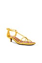 view 2 of 5 Strappy Kitten Heel Sandal in Daffodil Yellow
