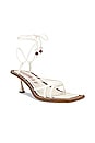 view 2 of 5 Skinny Strap Tie Sandal in Off White