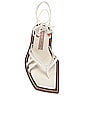 view 4 of 5 Skinny Strap Tie Flat Sandal in White
