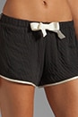 view 5 of 6 Oli Tie Front Shorts in Ivory/Black in Ivory & Black