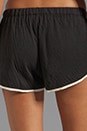 view 6 of 6 Oli Tie Front Shorts in Ivory/Black in Ivory & Black